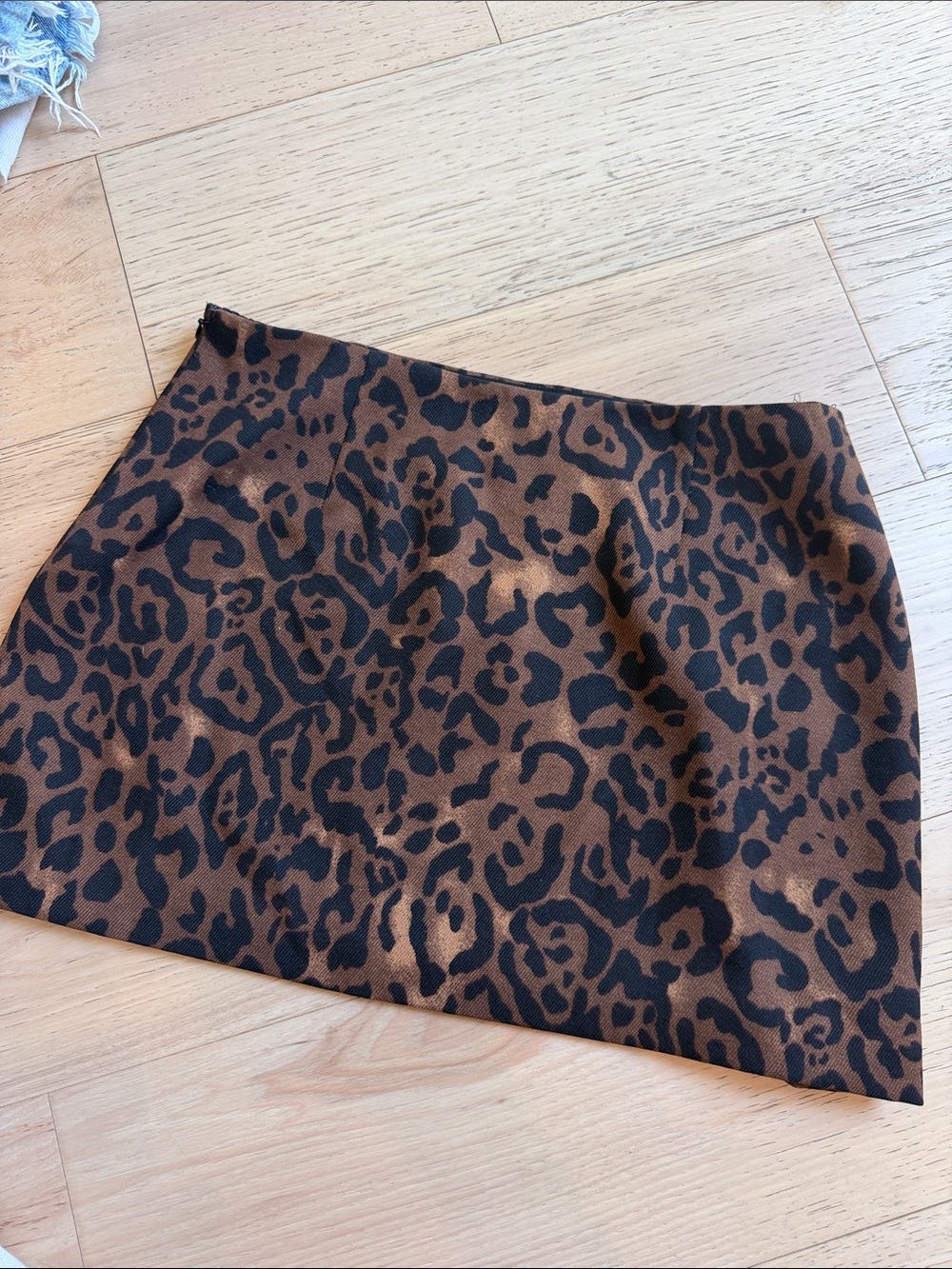 Reformation Black and Brown Leopard Mini Skirt - Picture 5 of 5